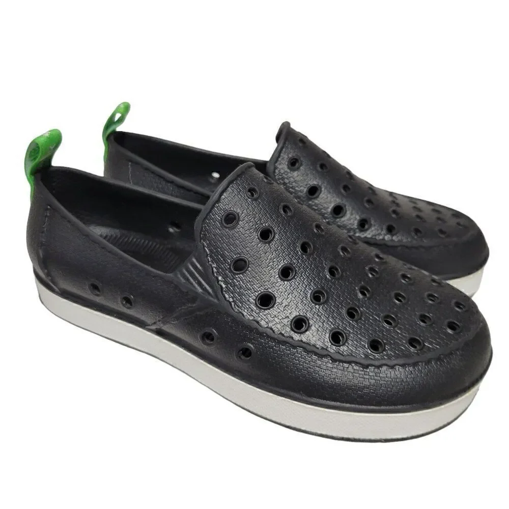 Sanuk Lil Walker Water Shoes Big Kids Size‎ 1 Youth Black Slip On Loafer Unisex
